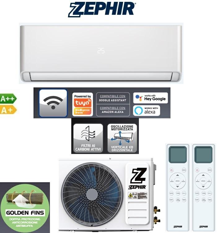 ZEPHIR CONDIZIONATORE 9000BTU A++/A+ WIFI R32 2TELECOM. ZMS9000