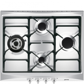 Piano cottura a gas 4 fuoochi Smeg 60CM INOX SR264XGH2