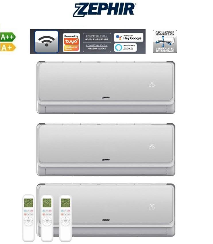 ZEPHIR CONDIZIONATORE TRIAL SPLIT 9+9+12000 BTU A++/A+ WIFI ZTRL9/9/12