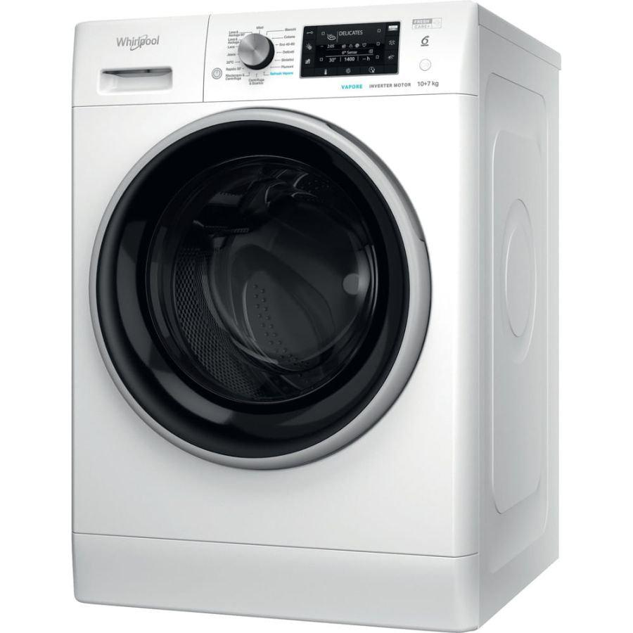 WHIRLPOOL LAVASCIUGA 10KG 6°SENSO VAPORE 1400GIRI C FFWDD 107448 WBS IT