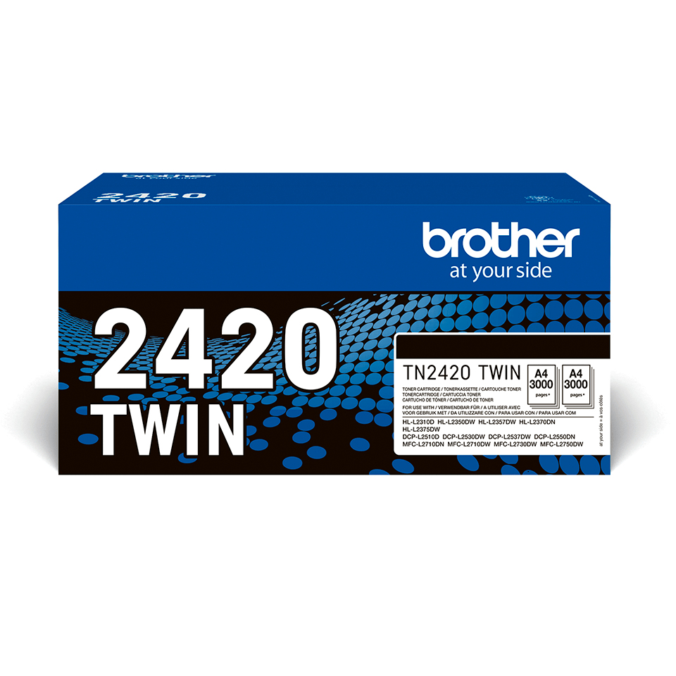 BROTHER TONER ORIGINALE TN-2420TWIN 3K NERO CONFEZIONE 2 PEZZI