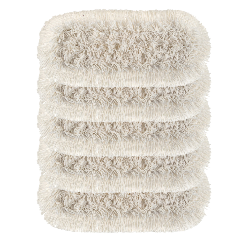 Scatola 5 frange in Cotone da 40 cm.