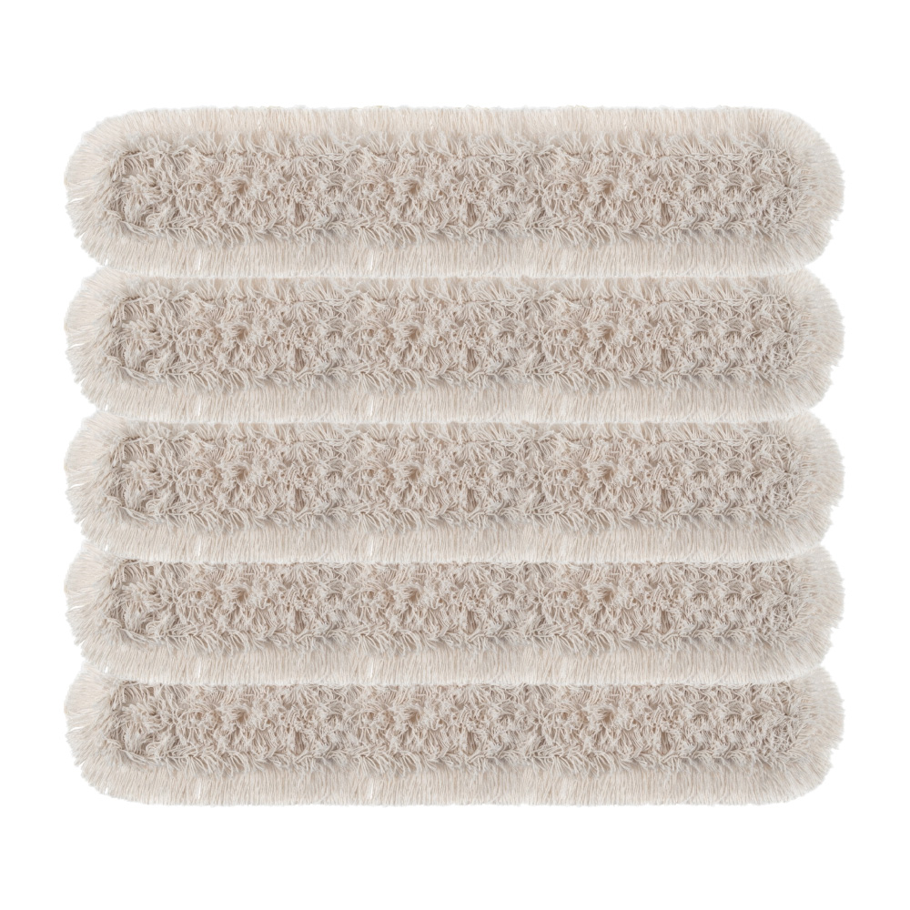 Scatola 5 frange in Cotone con lacci da 130 cm.