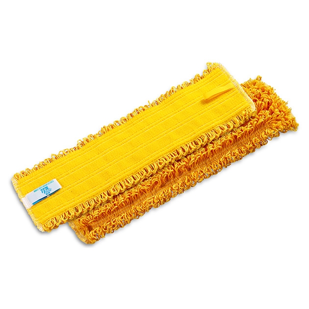 Scatola 5 frange Velcro System Microriccio giallo da 40 cm.