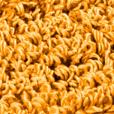 Scatola 5 frange Velcro System Microriccio giallo da 40 cm.