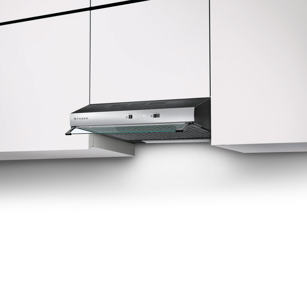 Cappa cucina incasso sottopensile TCH04-741 nera e acciaio 60 cm