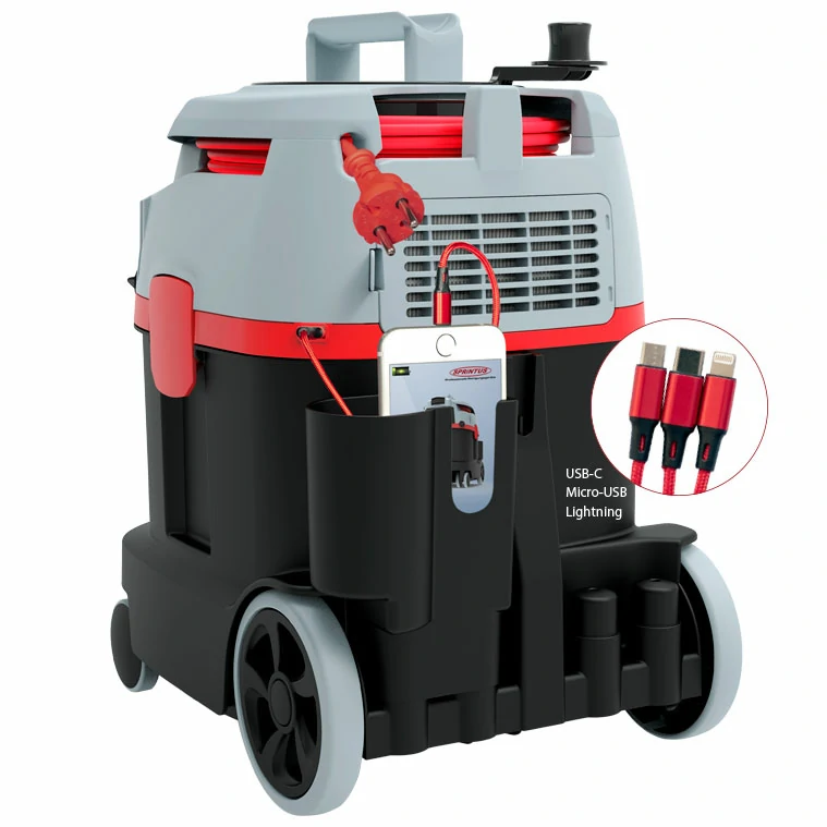 Aspirapolvere professionale silenzioso Era Tec 700 W 13 litri