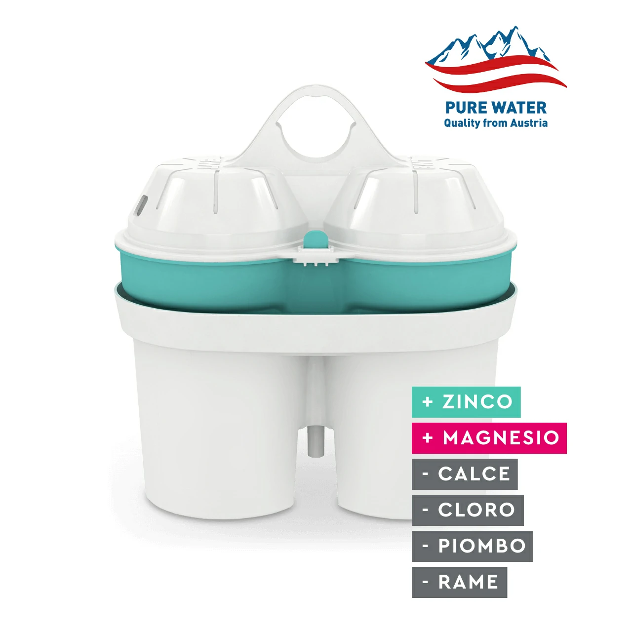 BWT filtro ZINC + Magnesium per caraffa filtrante confezione da 3 filtri