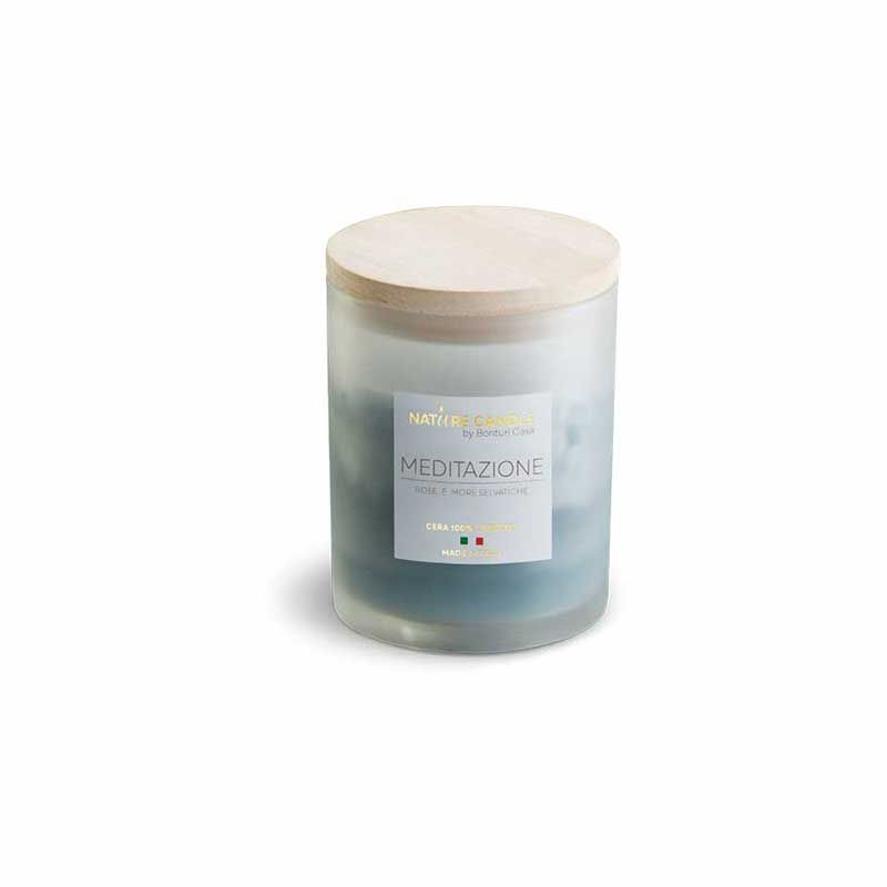 Candela profumata naturali Meditazione - Rose e More selvatiche  200 gr - collezione Amati