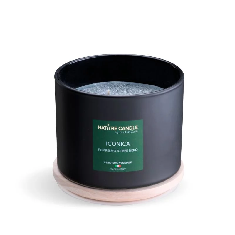 Candela profumata naturali Iconica - Pompelmo e Pepe Nero 380 gr - collezione Essenza
