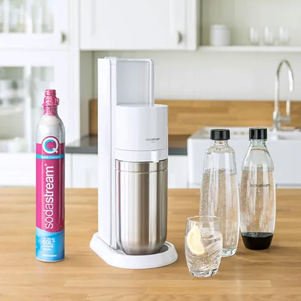 Gasatore Sodastream Duo Bianco con due bottiglie
