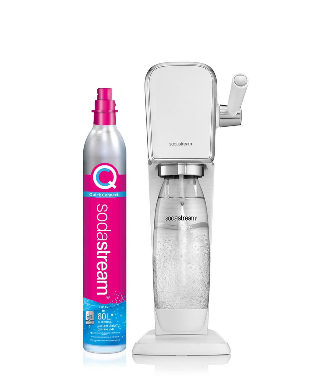 Gasatore Sodastream Art bianco con bottiglia