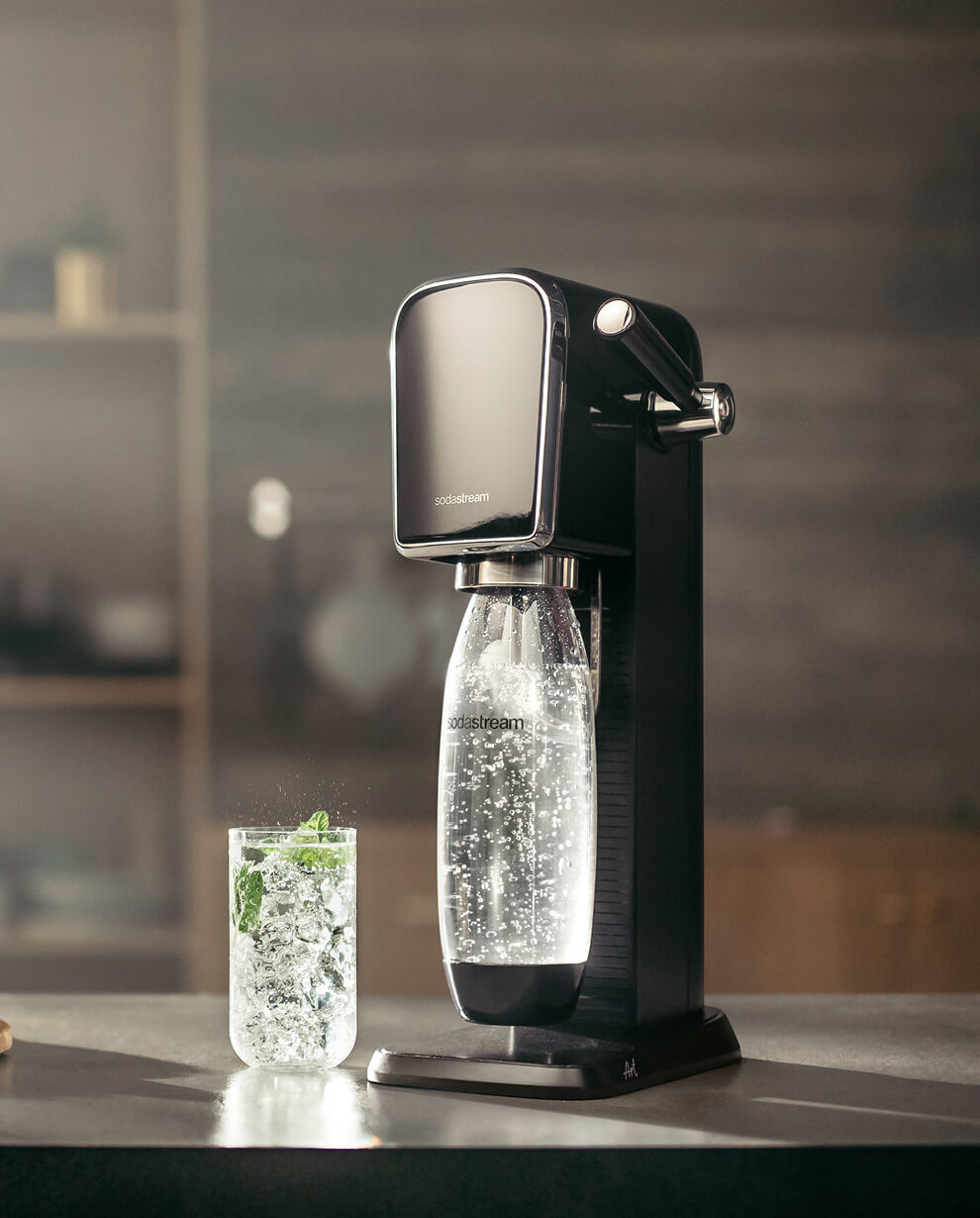 Gasatore Sodastream Art nero con bottiglia