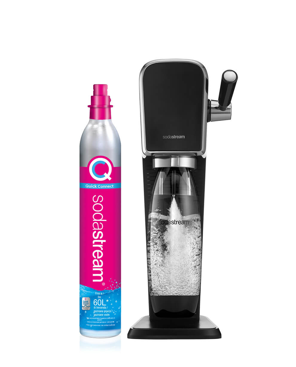 Gasatore Sodastream Art nero con bottiglia