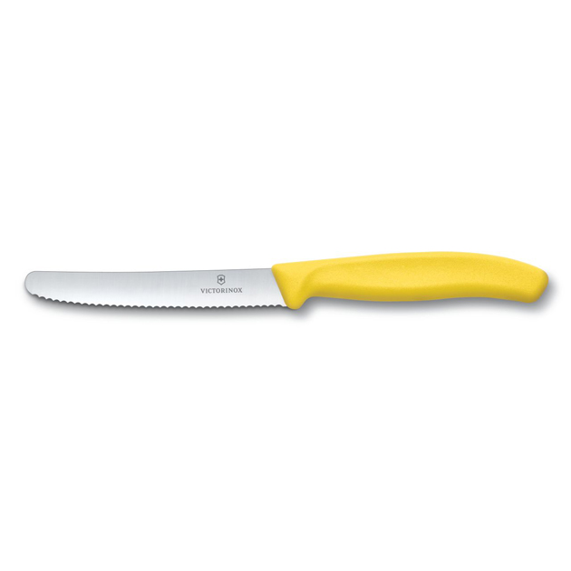 Coltello da tavola ondulato giallo - Victorinox Swissclassic