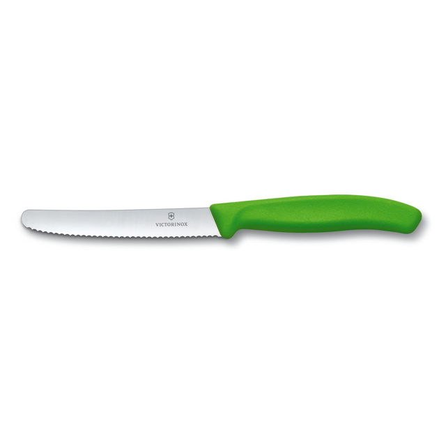 Coltello da tavola ondulato verde - Victorinox Swissclassic