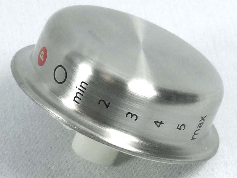 ASSIEME MANOPOLA CONTROLLO - SERIGRAFATA - ACCIAIO