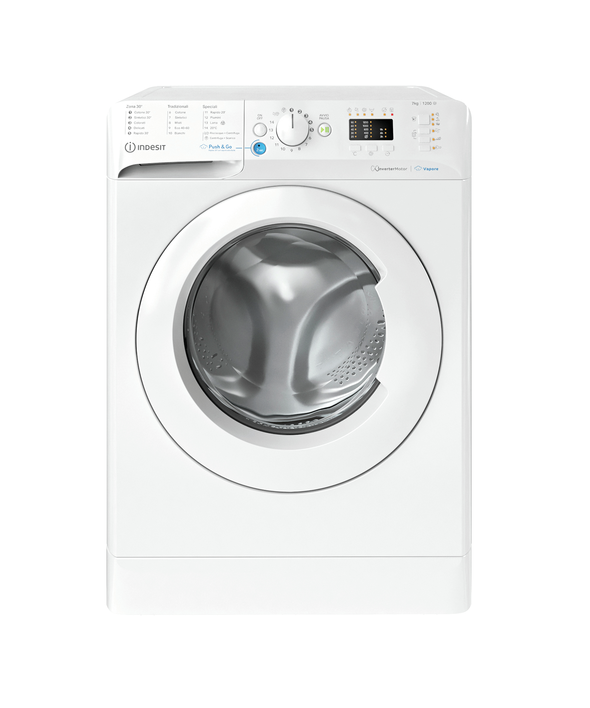 Lavatrice slim 7 kg Beko INNEX VAPORE B 1200GIRI BWSA 7125X WV IT