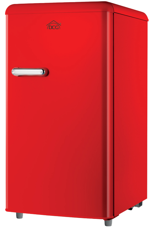 DCG FRIGO MONOPORTA LINEA RETRO' 100LT E ROSSO MF100R