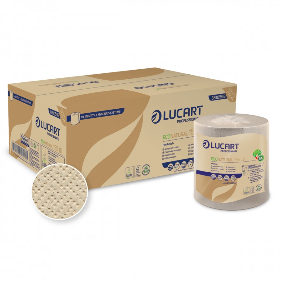 Imballo 8 scatole di asciugamani carta 2 veli EcoNatural 155 ID