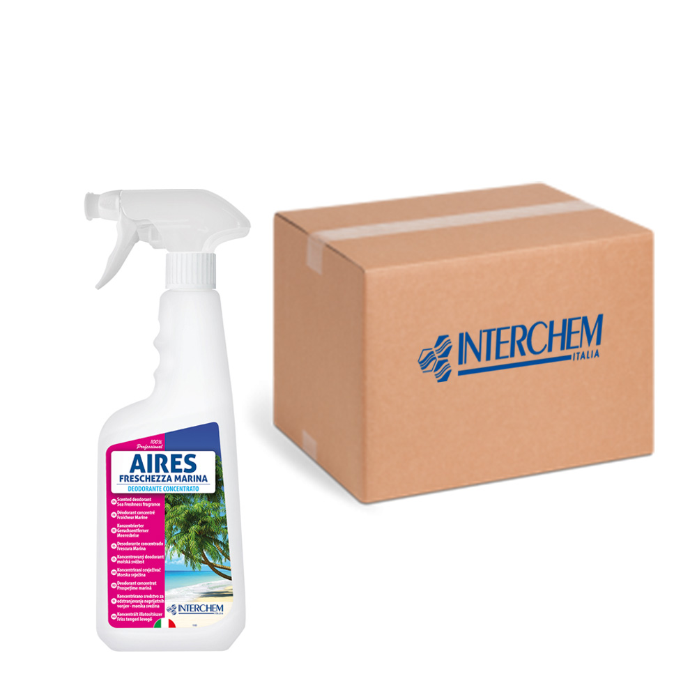 Scatola 6 deodoranti concentrati aires freschezza marina 750ml