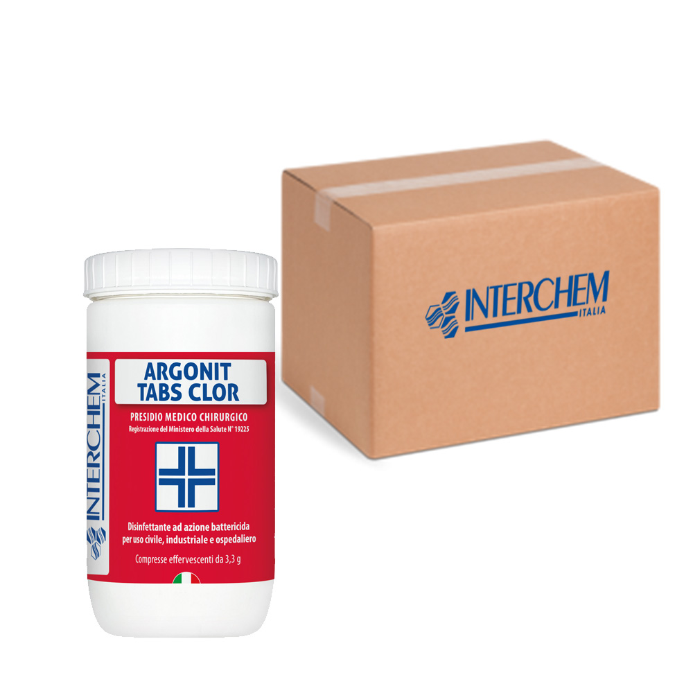 Scatola 6 pezzi di disinfettante in compresse Argonit Tabs Clor