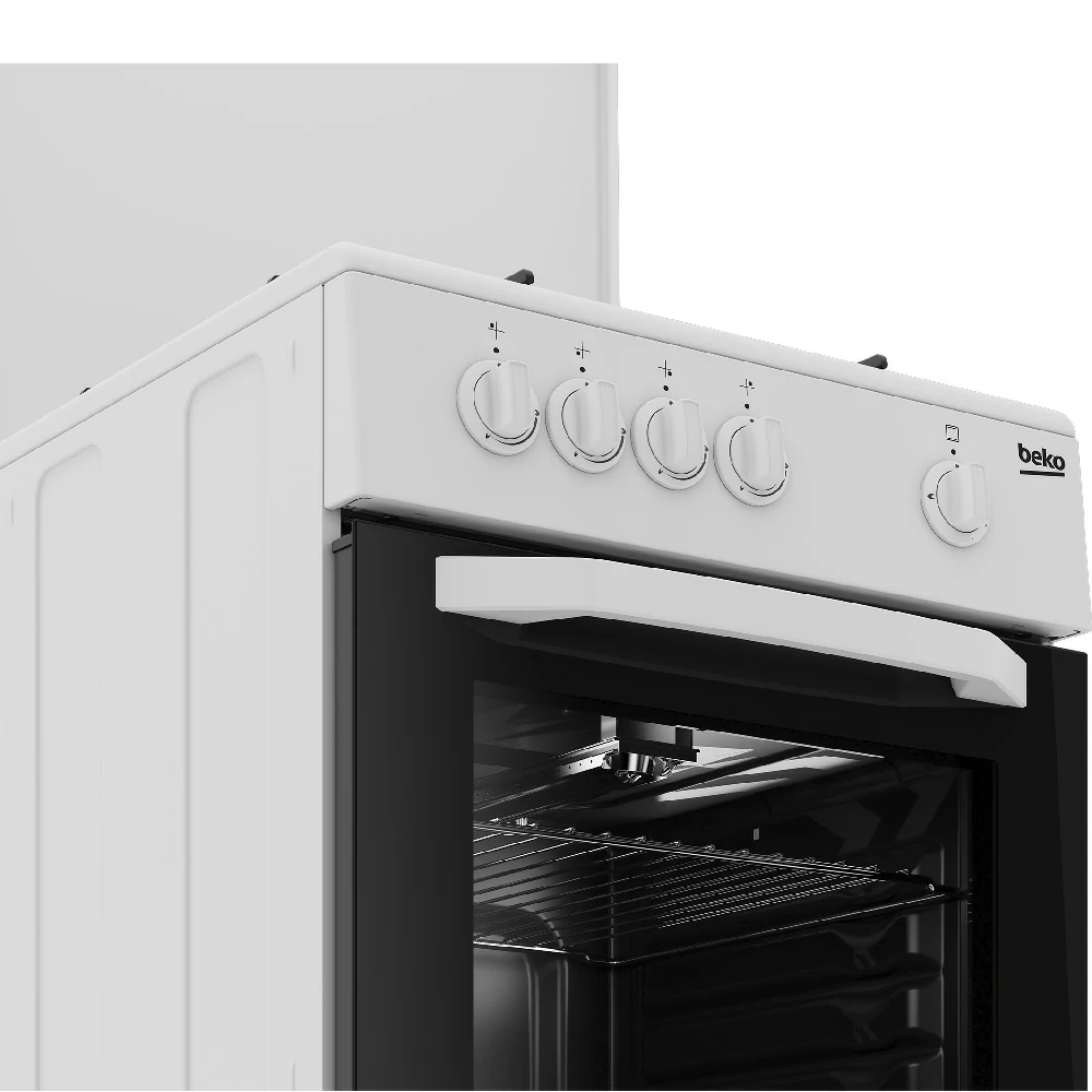 BEKO CUCINA A GAS 4 BRUCIATORI FORNO GAS 54LT 50x50 BIANCO CSG42009DW