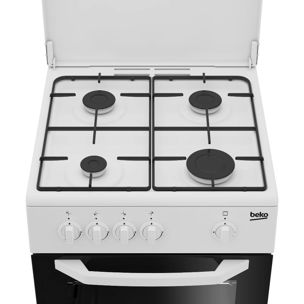 BEKO CUCINA A GAS 4 BRUCIATORI FORNO GAS 54LT 50x50 BIANCO CSG42009DW