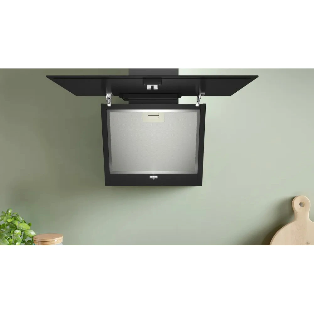 Cappa cucina a muro Bosch60CM 220W LUCE LED NERO DWK65DK60