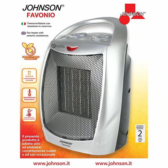 Termoventilatore ceramico a basso consumo Favonio Johnson 1500 W