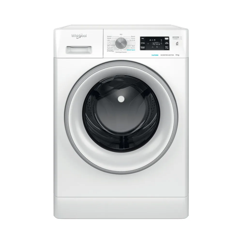 Lavatrice 8 kg Whirlpool 6°Senso VAPORE A 1400 GIRI FFB 846 SV IT