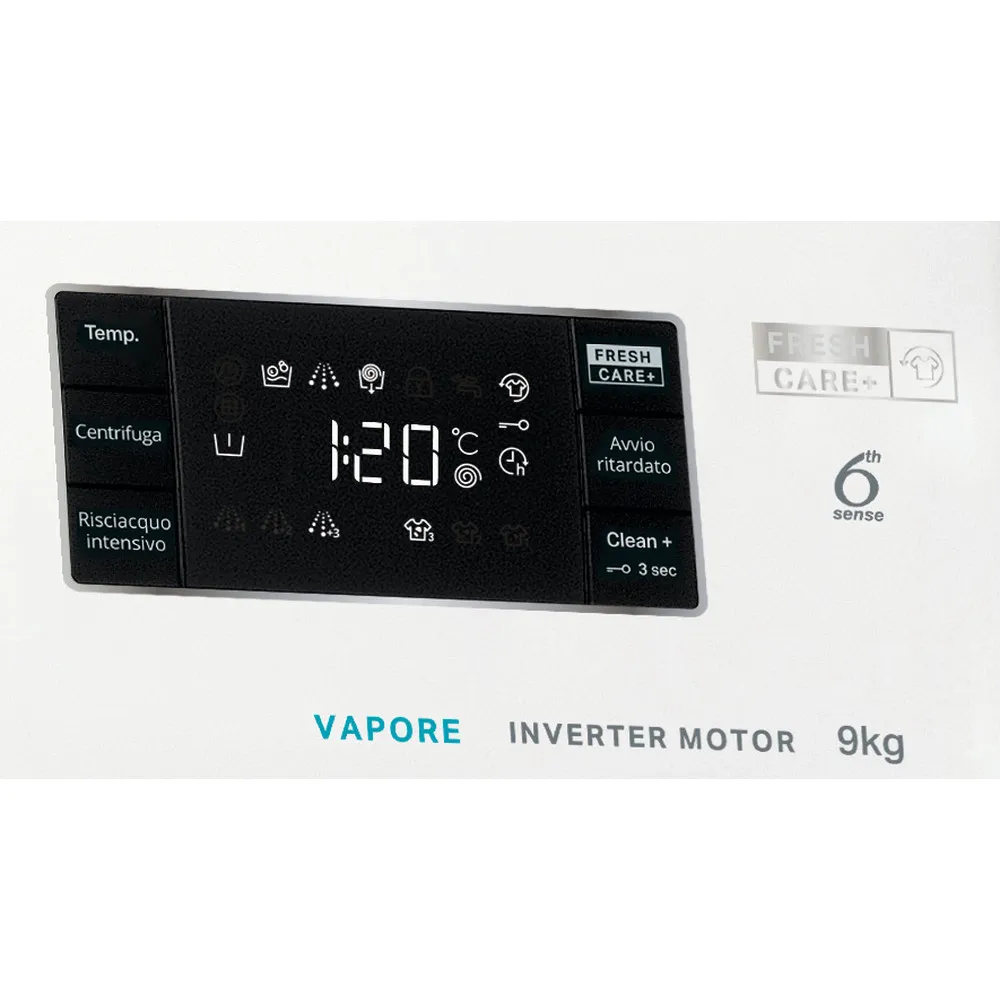 Lavatrice 9 kg Whirlpool FRESHCARE INVERTER VAPORE A FFB 9269 SV IT