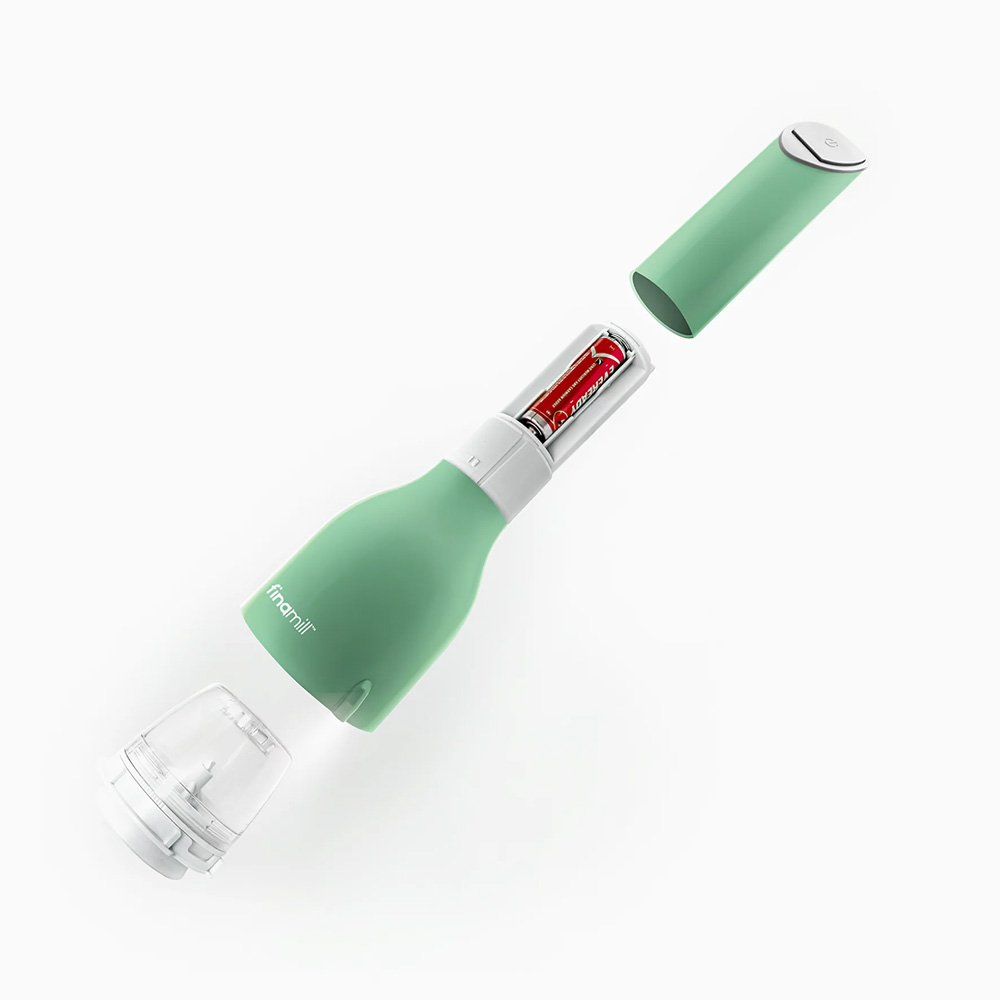 Macina spezie elettrico a batteria Finamill Sage con 2 contenitori