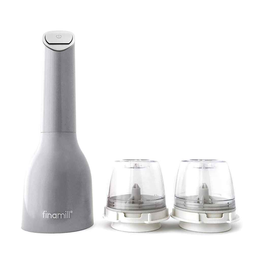 Macina spezie elettrico a batteria Finamill Stone con 2 contenitori