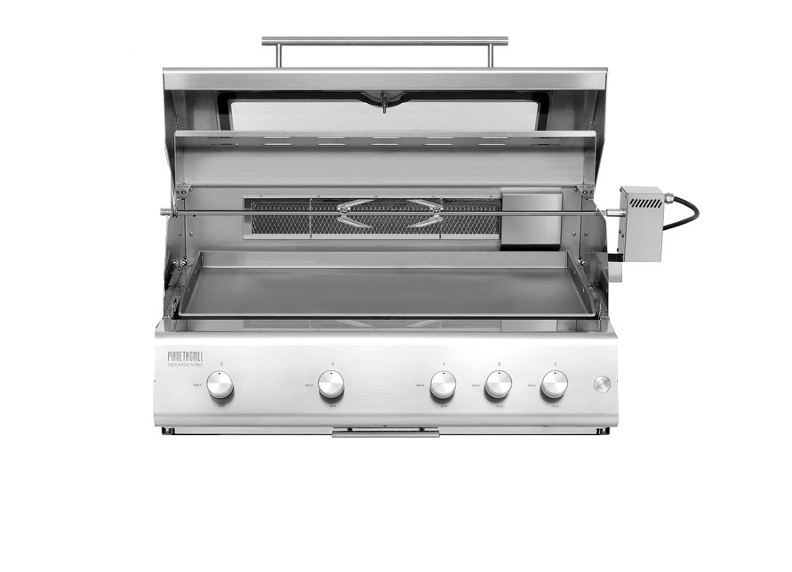 Barbecue a Gas Fry-Top 750 con piastra Teppanyaki in funzione