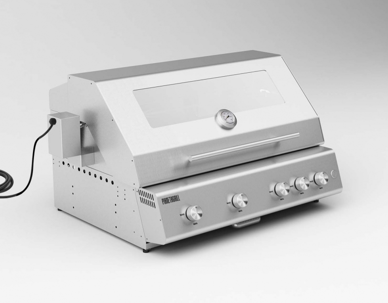 Dettaglio del Barbecue a Gas Fry-Top 750 Range da appoggio