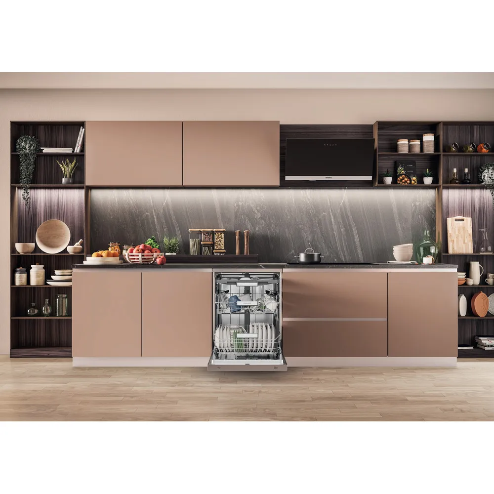 Lavastoviglie a libera installazione Hotpoint 15 COPERTI C INOX H7F HS41 X