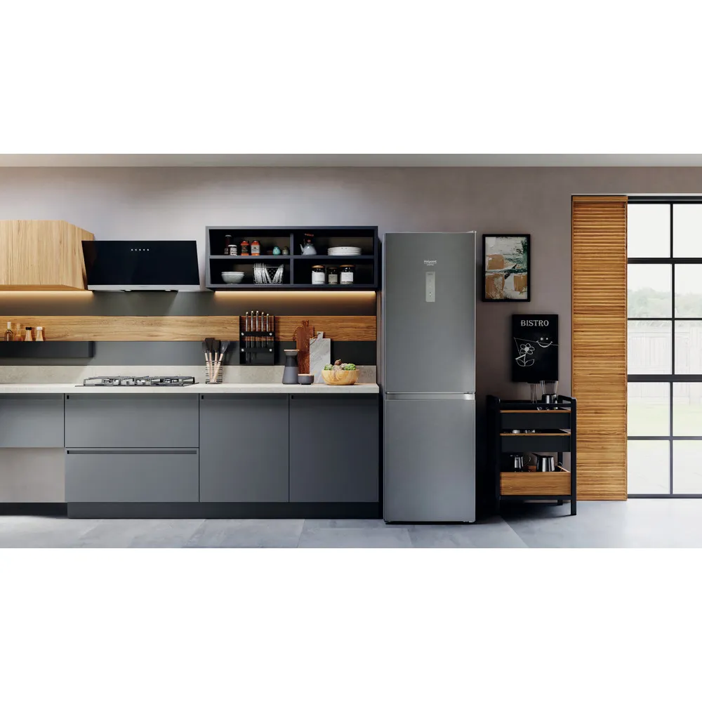 Frigorifero combinato no frost Hotpoint 335LT SILVER HAFC8 TO32SX