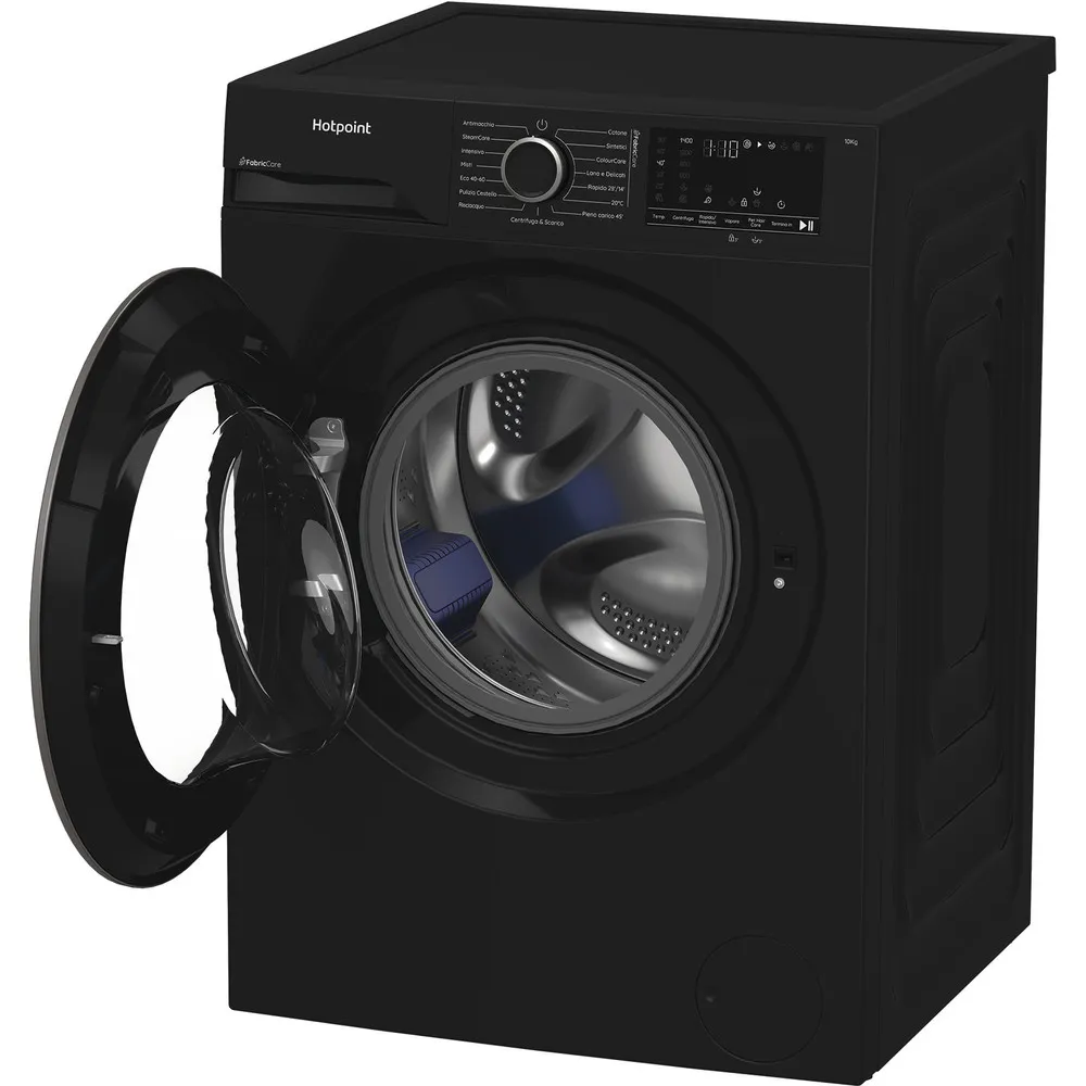 Lavatrice 10 kg Hotpoint vapore A 1400GIRI BLACK HB 103B CARE IT