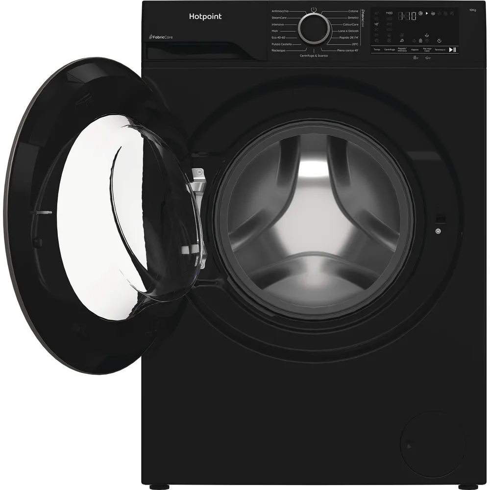 Lavatrice 10 kg Hotpoint vapore A 1400GIRI BLACK HB 103B CARE IT