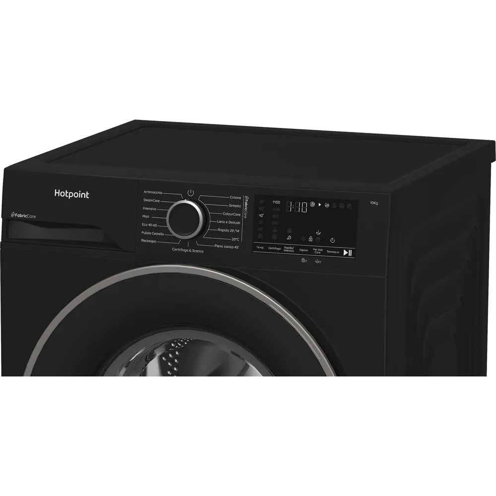 Lavatrice 10 kg Hotpoint vapore A 1400GIRI BLACK HB 103B CARE IT