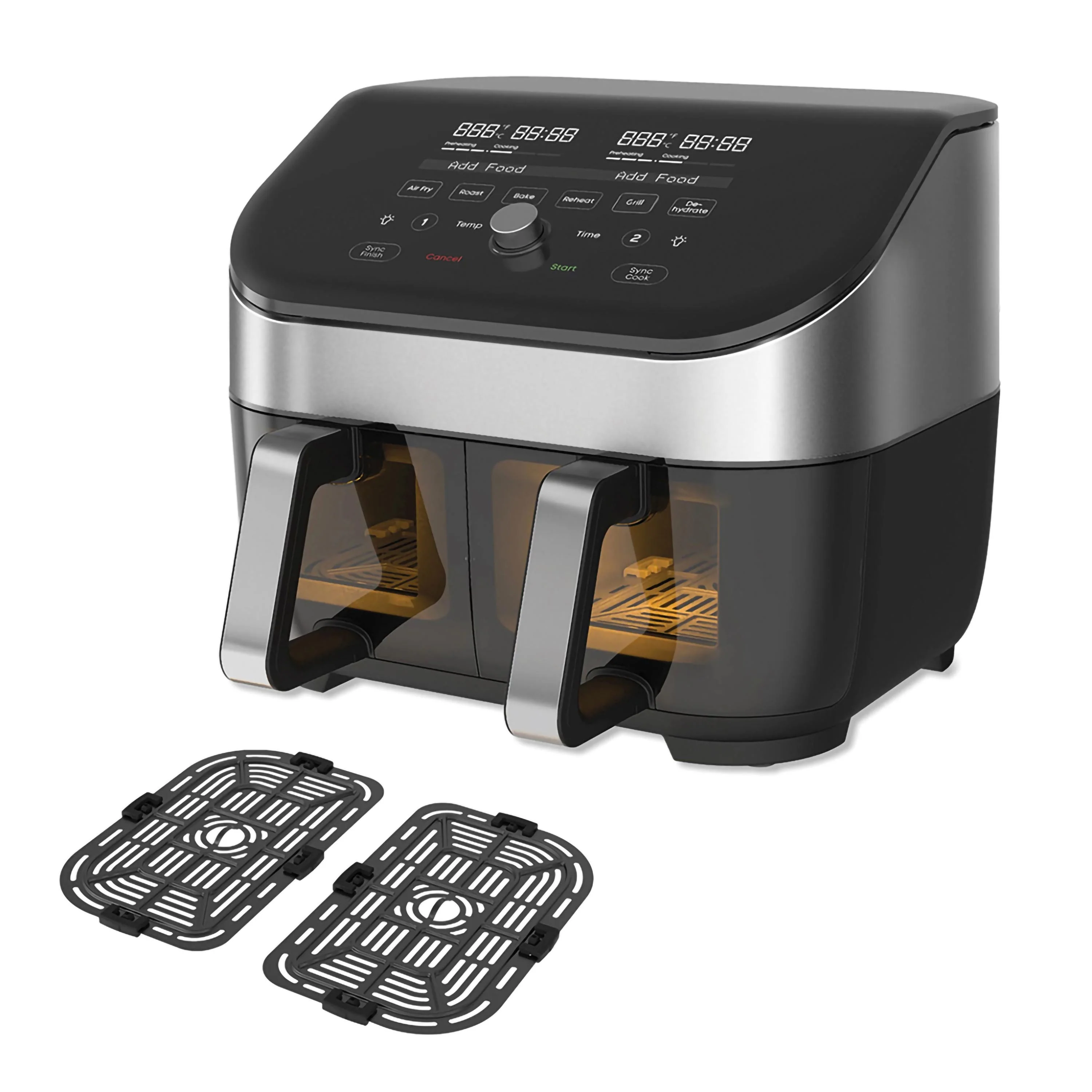 Friggitrice ad aria multiuso Instant Vortex Plus Dual ClearCook 8 litri