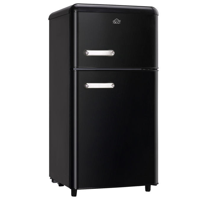 DCG FRIGO DOPPIA PORTA LINEA RETRO' 110LT E NERO MF110BCDP