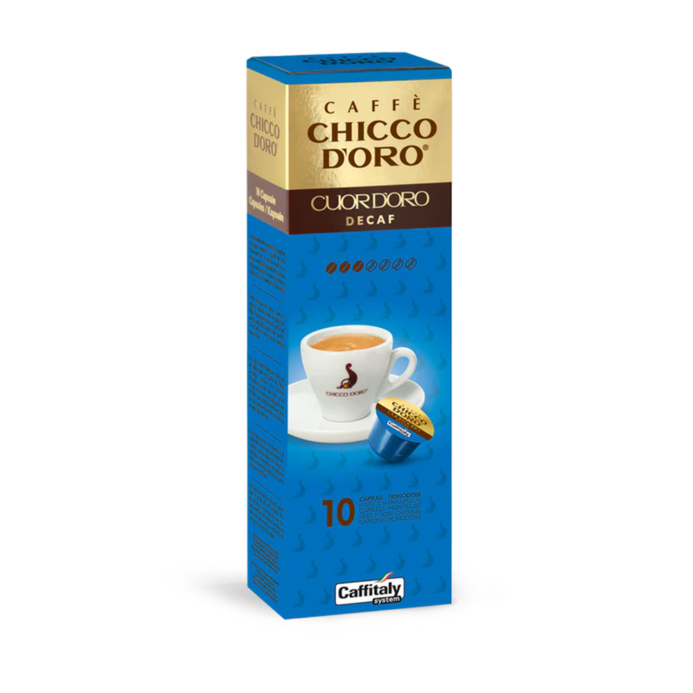 Caffè Cuor d'Oro Decaffeinato. Confezione 10 capsule 