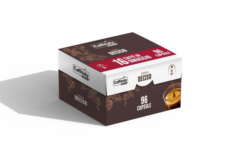 Box 96 capsule Caffitaly Espresso Deciso - confezione risparmio