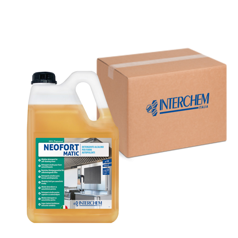 Scatola 2 taniche detergente per forni autopulenti Neofort Matic 5 litri