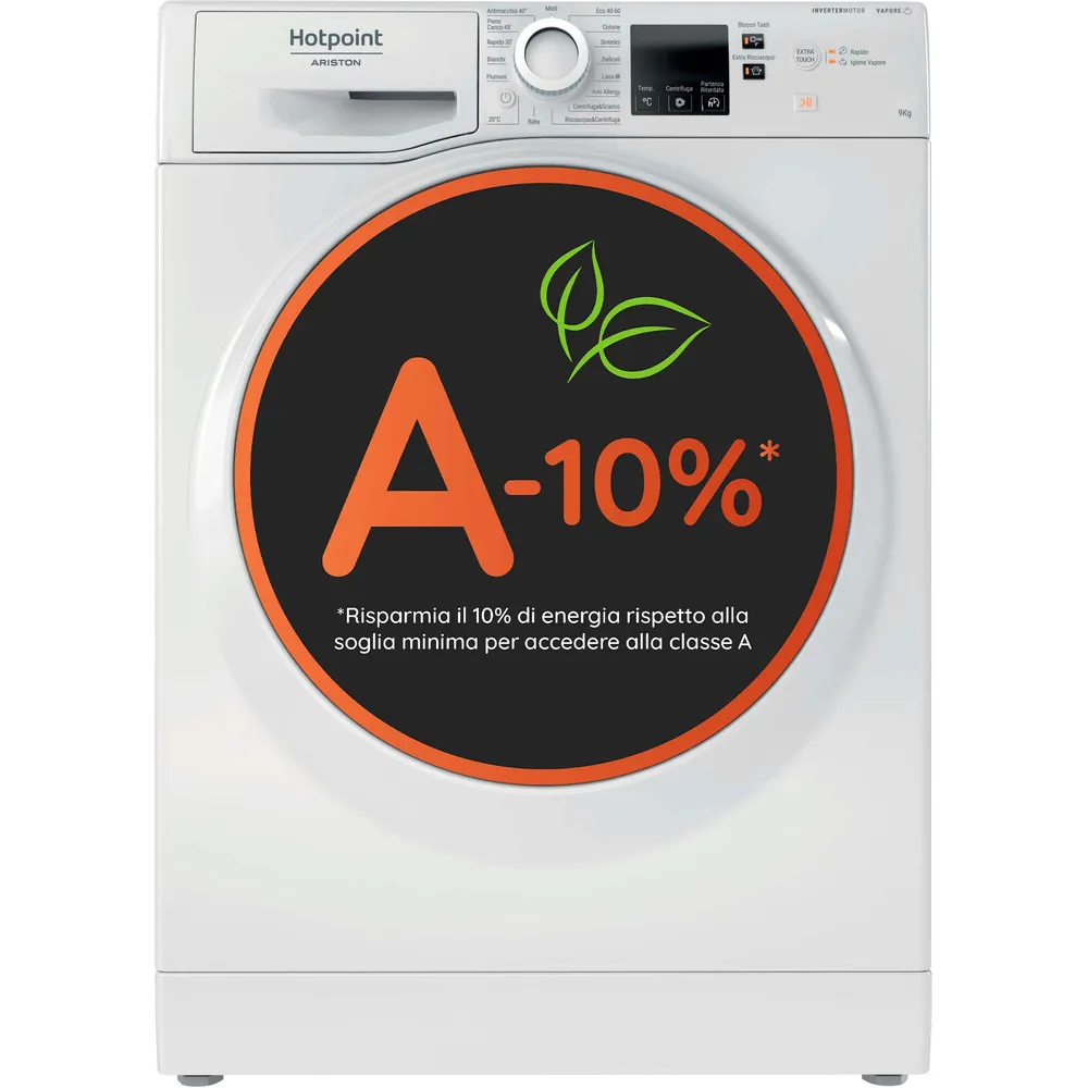 Lavatrice 9 kg Hotpoint  INVERTER VAPORE A 1400 GIRI NFR79W IT