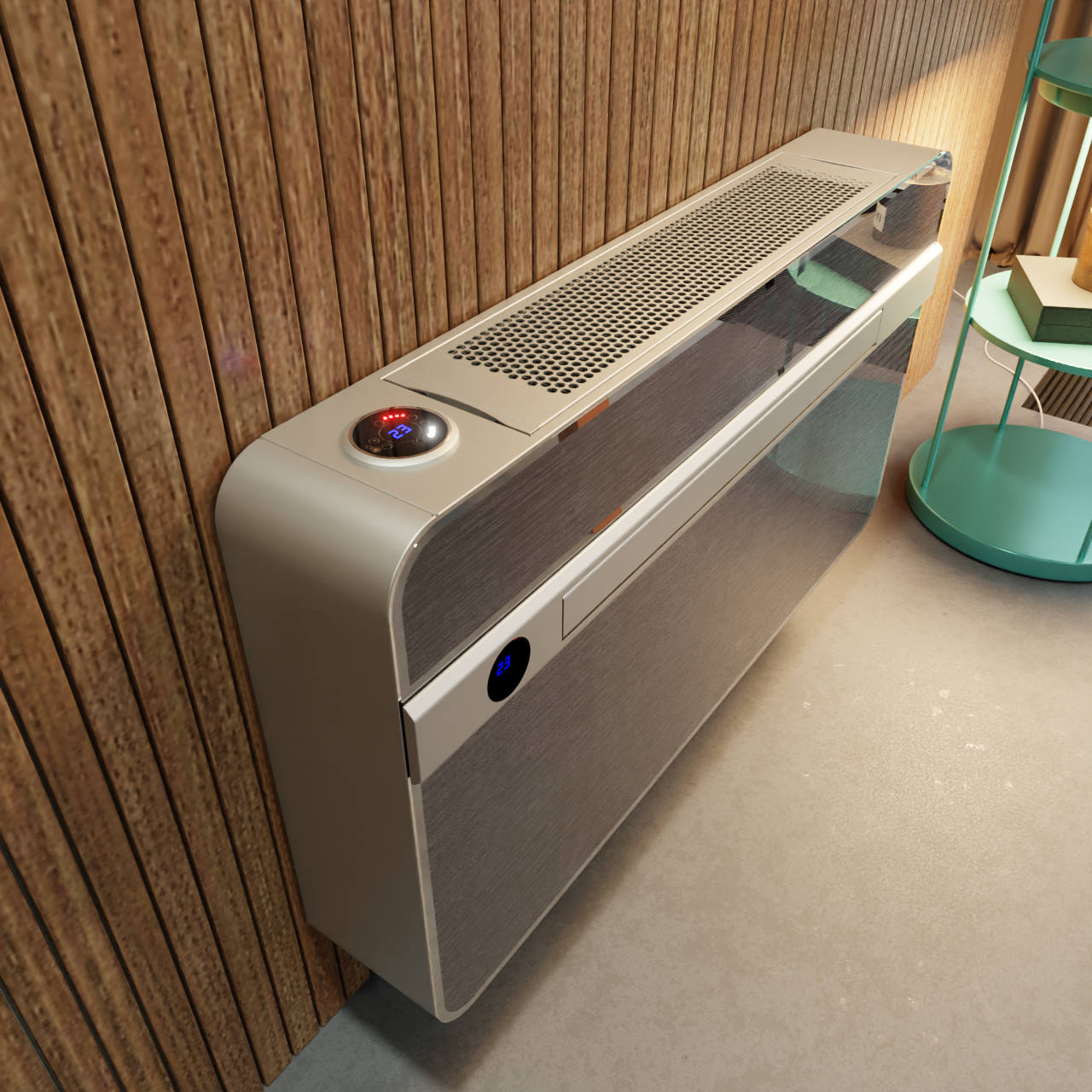 Condizionatore senza unità esterna Fintek Panama Silent Hybrid 7000 btu sostituisce i termosifoni