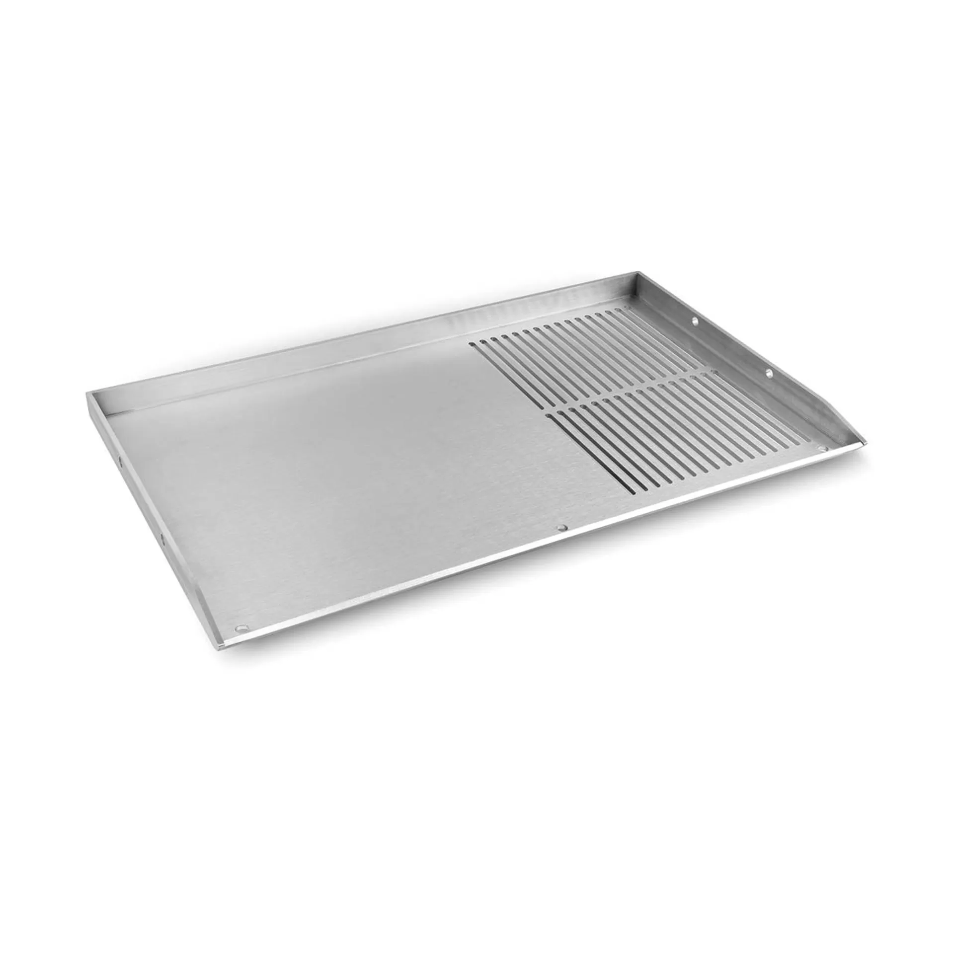 Piastra teppanyaki 1/3 rigata e 2/3 liscia per barbecue 750 x 450 mm