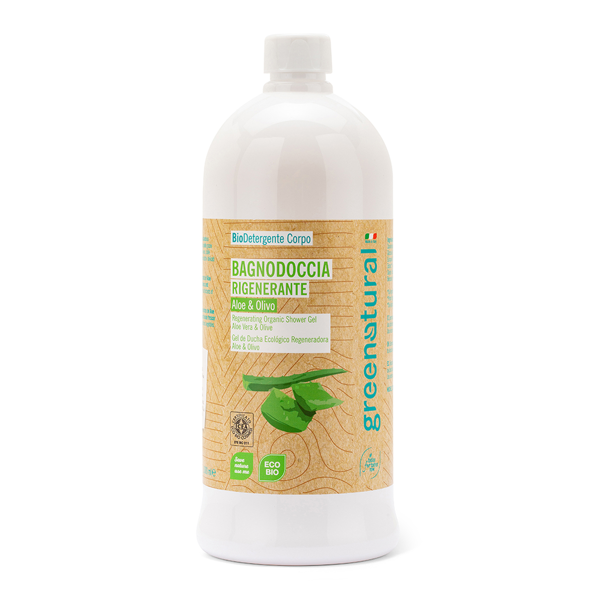 Ricarica bagnodoccia Rigenerante Aloe e Olivo 1 litro